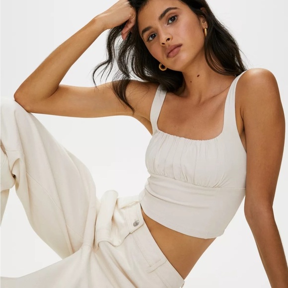 Aritzia Wilfred Free bustier square-neckline tank top - Picture 2 of 13